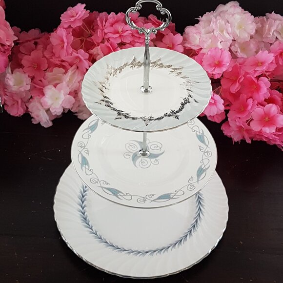 Handmade 3 Tier Wedding Cake Stand Dessert Sandwich Tea Party Serving Tray - Picture 1 of 12